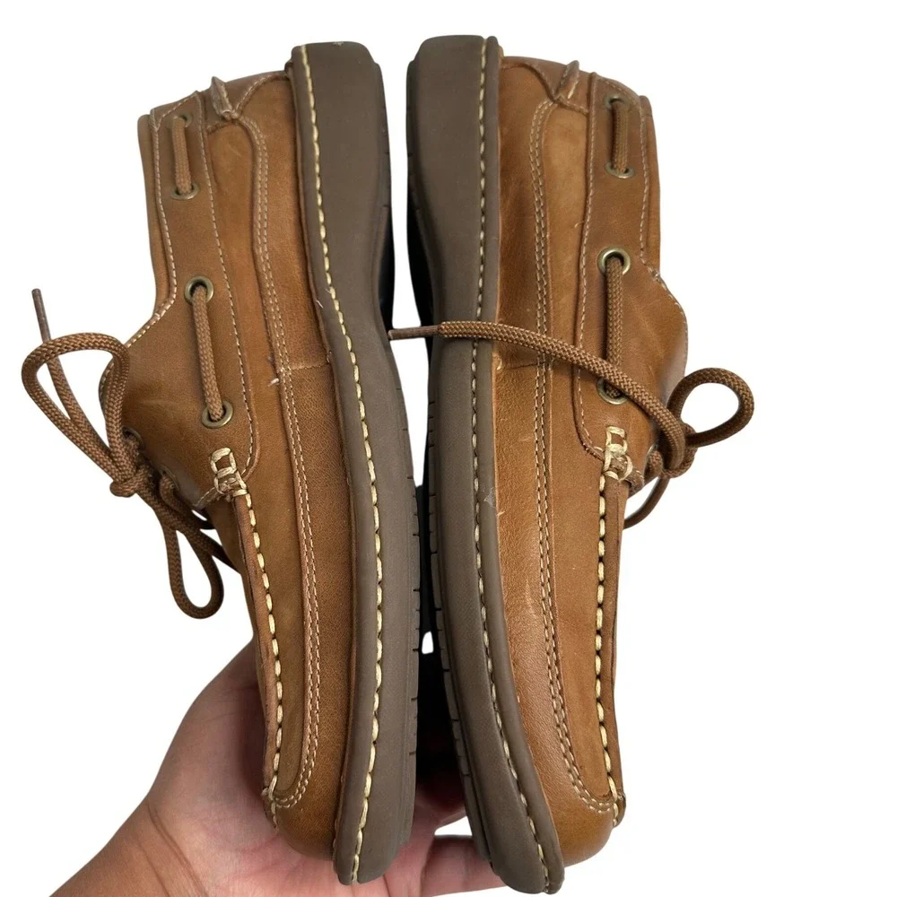 Nunn Bush Brown Leather Deck Boat Shoes Comfort‎ Gel Men's Size 9M Preppy Casual